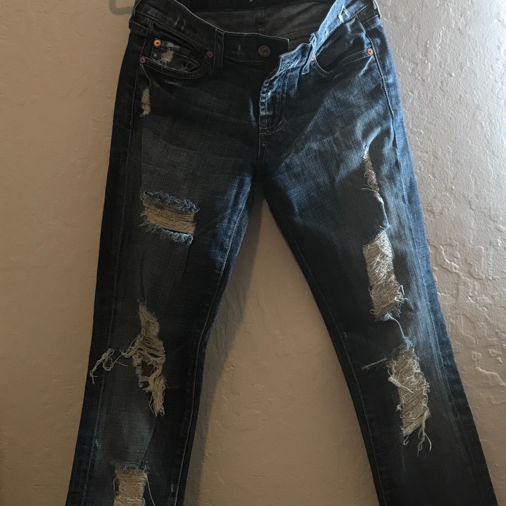 Distressed Medium Wash Jeans